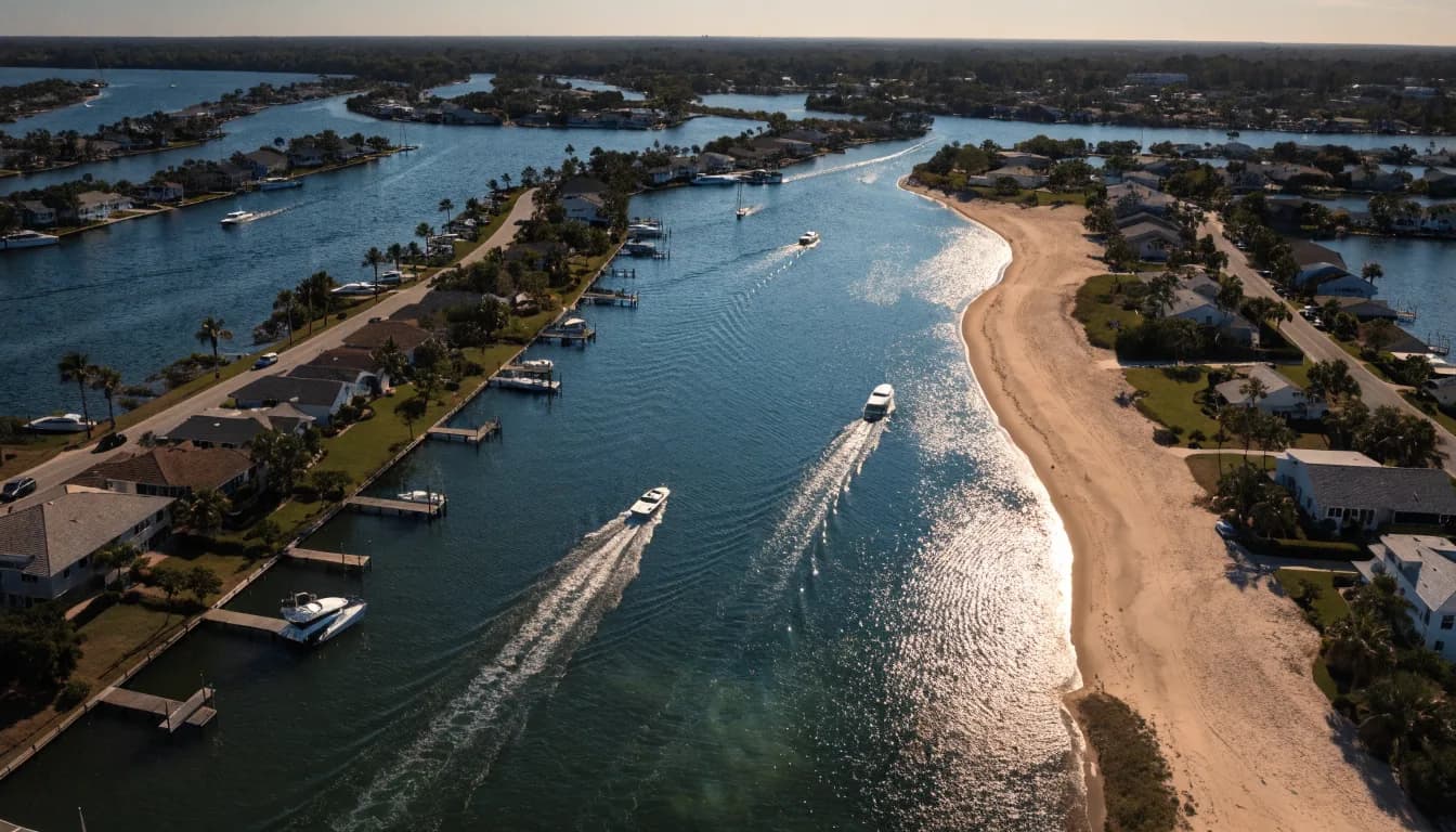 Aerial view of Fort Lauderdale’s intracoastal waterways